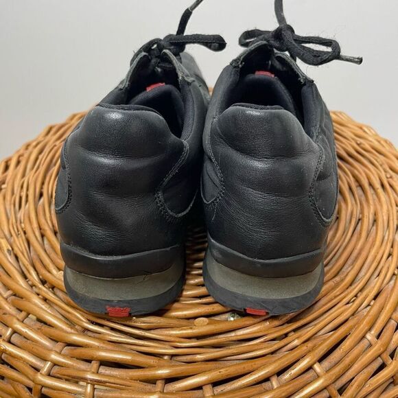 Prada Shoes‎ Black Metal Sneakers Suede Leather Rare Women's Shoes Size 7 Us 37 - Picture 2 of 10